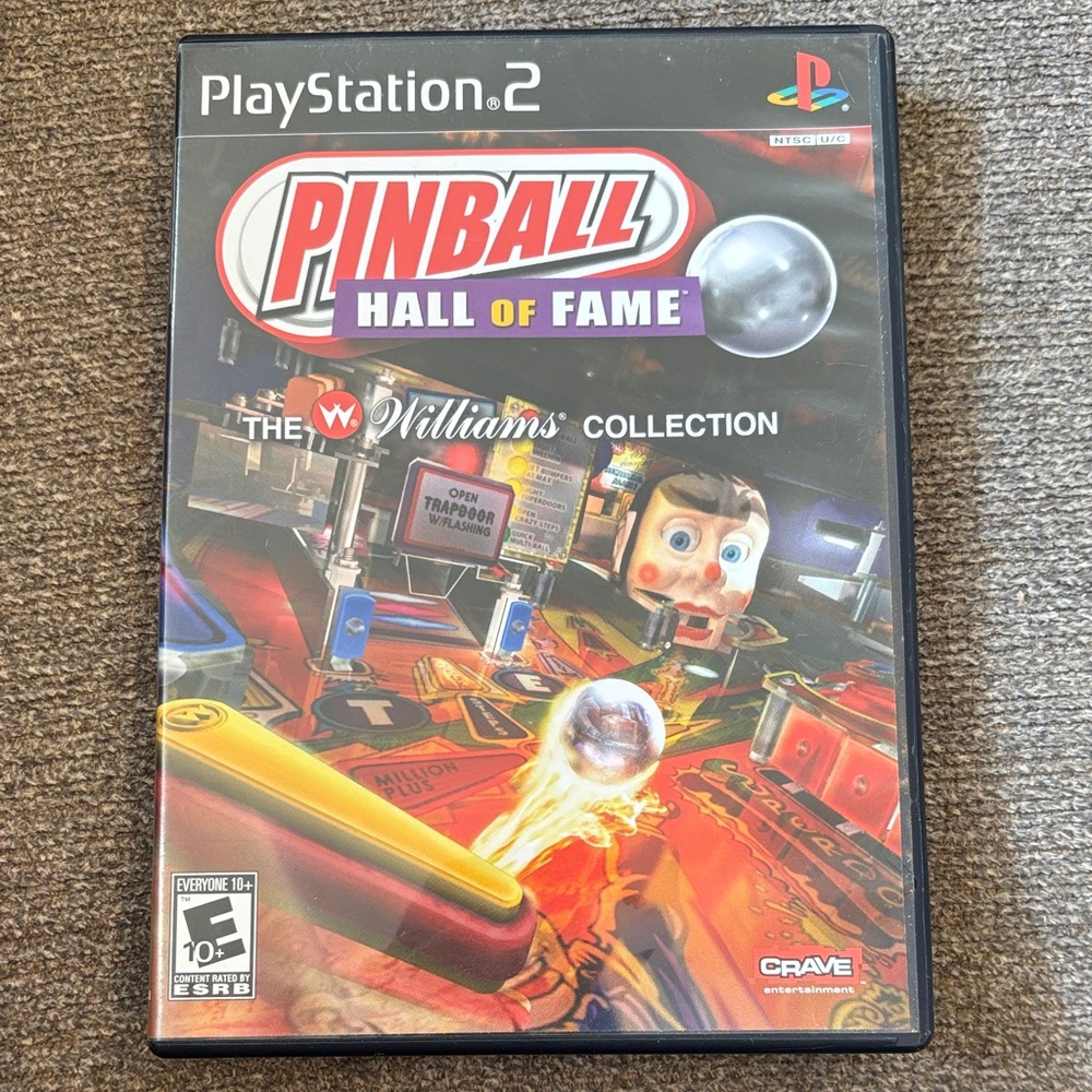 Crave Pinball Hall of Fame Video Game for PlayStation 2 PS2 w Manual and Case